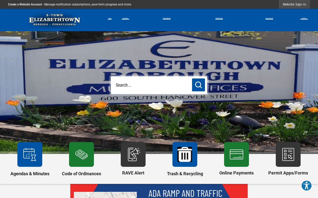Elizabethtown Borough government criminal record access information