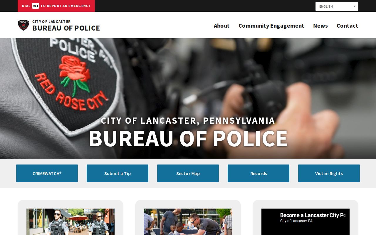 Lancaster City Bureau of Police criminal record source